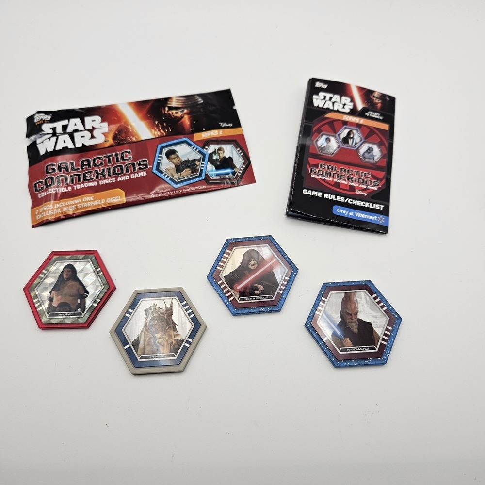 Topps Star Wars Galactic Connexions Collectable Trading Discs - Set Of 4